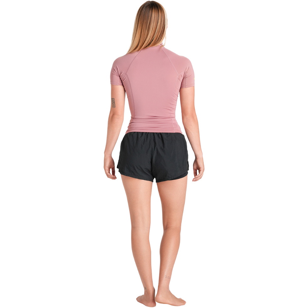 2026 C-Skins Womens Nuwave Rash X Short Sleeve Vest C-NLYSSWT - Rose / Lime